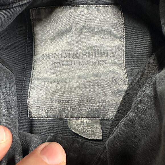 Ralph Lauren Denim & Supply Jacket Military M-65 USA Flag Graphite RARE XS - Picture 9 of 13